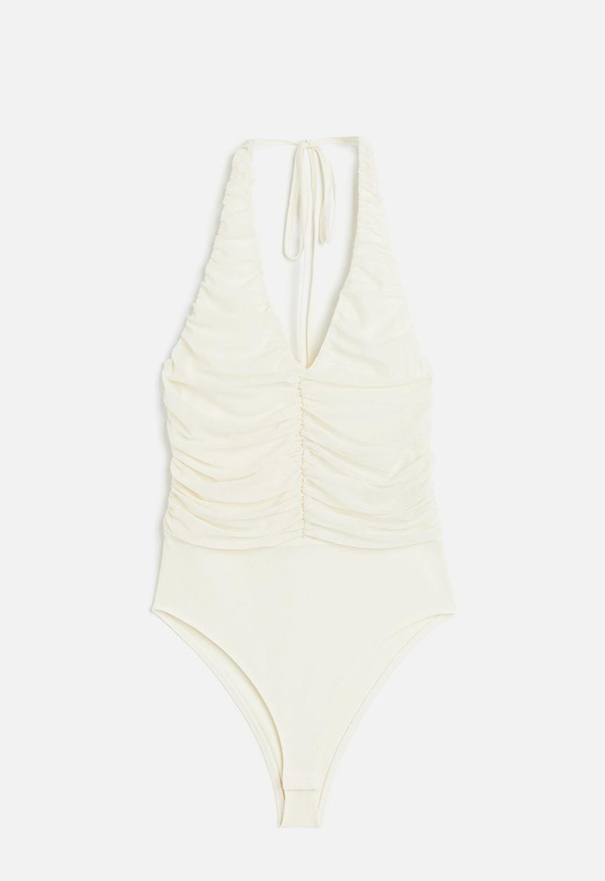 H&M - Draped halterneck body - cream
