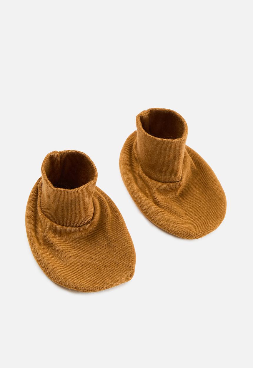 Pop Candy - Beanie mitten and sock set - rust