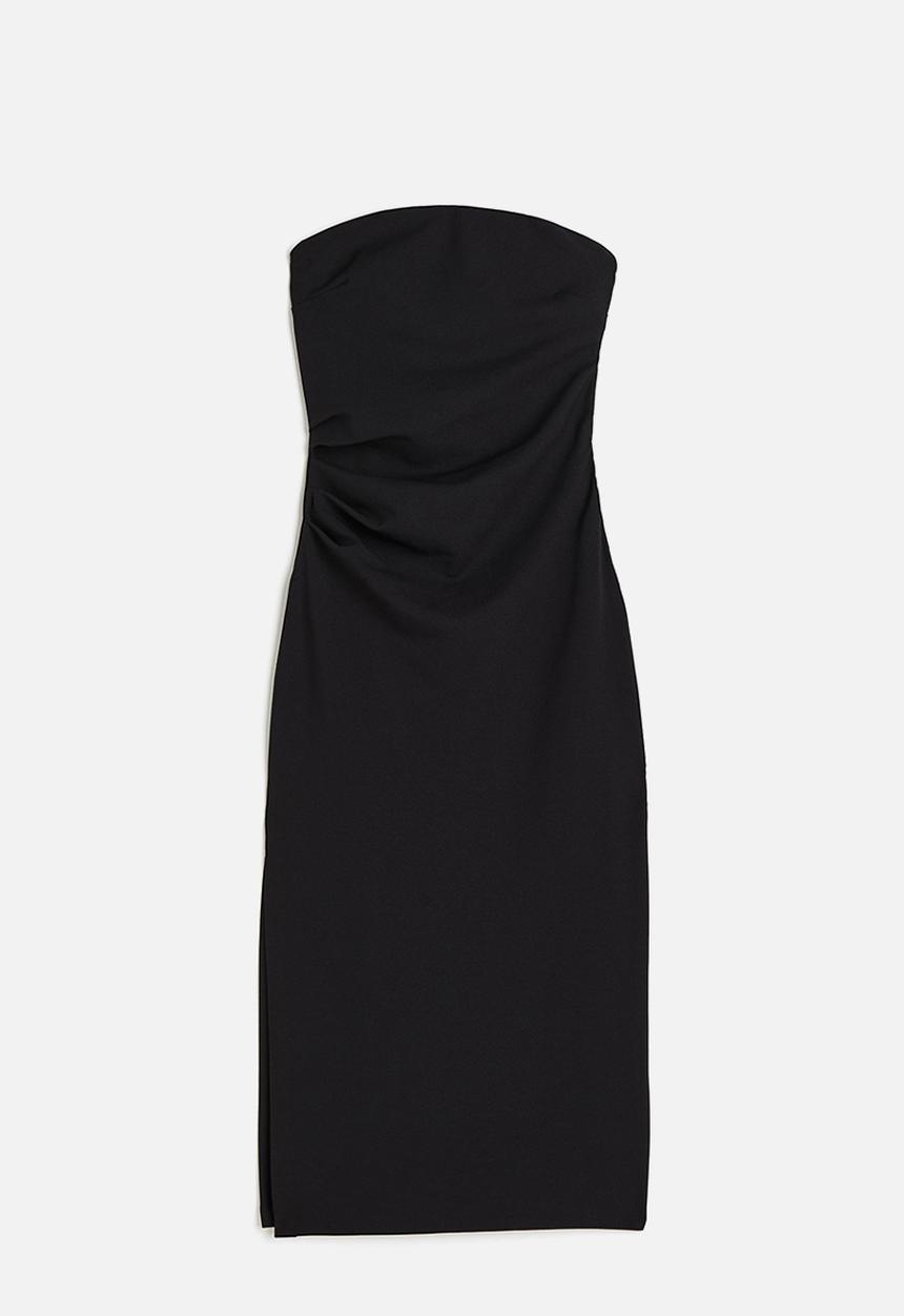 H&M - Gathered bandeau dress - black