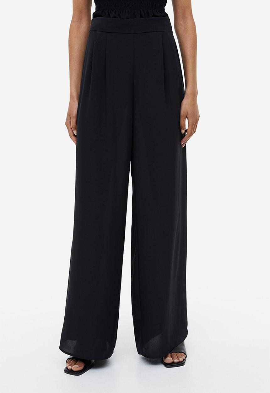 H&M - Wide trousers - black