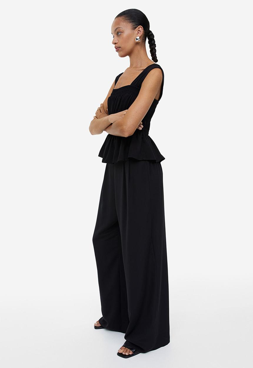 H&M - Wide trousers - black