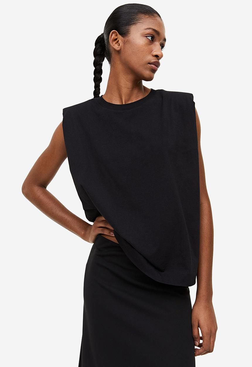 H&M - Long jersey skirt - black 