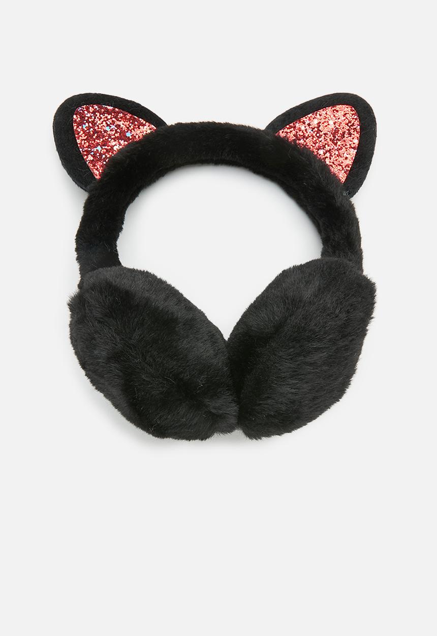 Pop Candy - Glitter ear muffs - black
