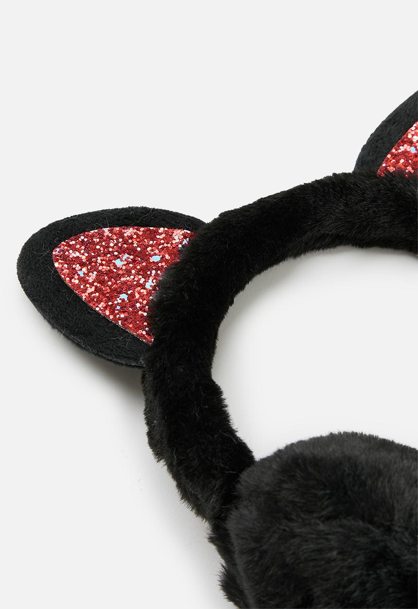 Pop Candy - Glitter ear muffs - black