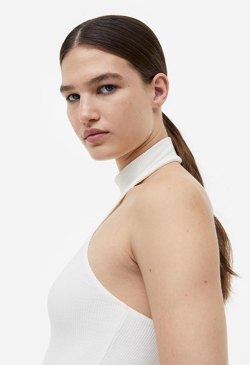 H&M - Halterneck thong body - cream
