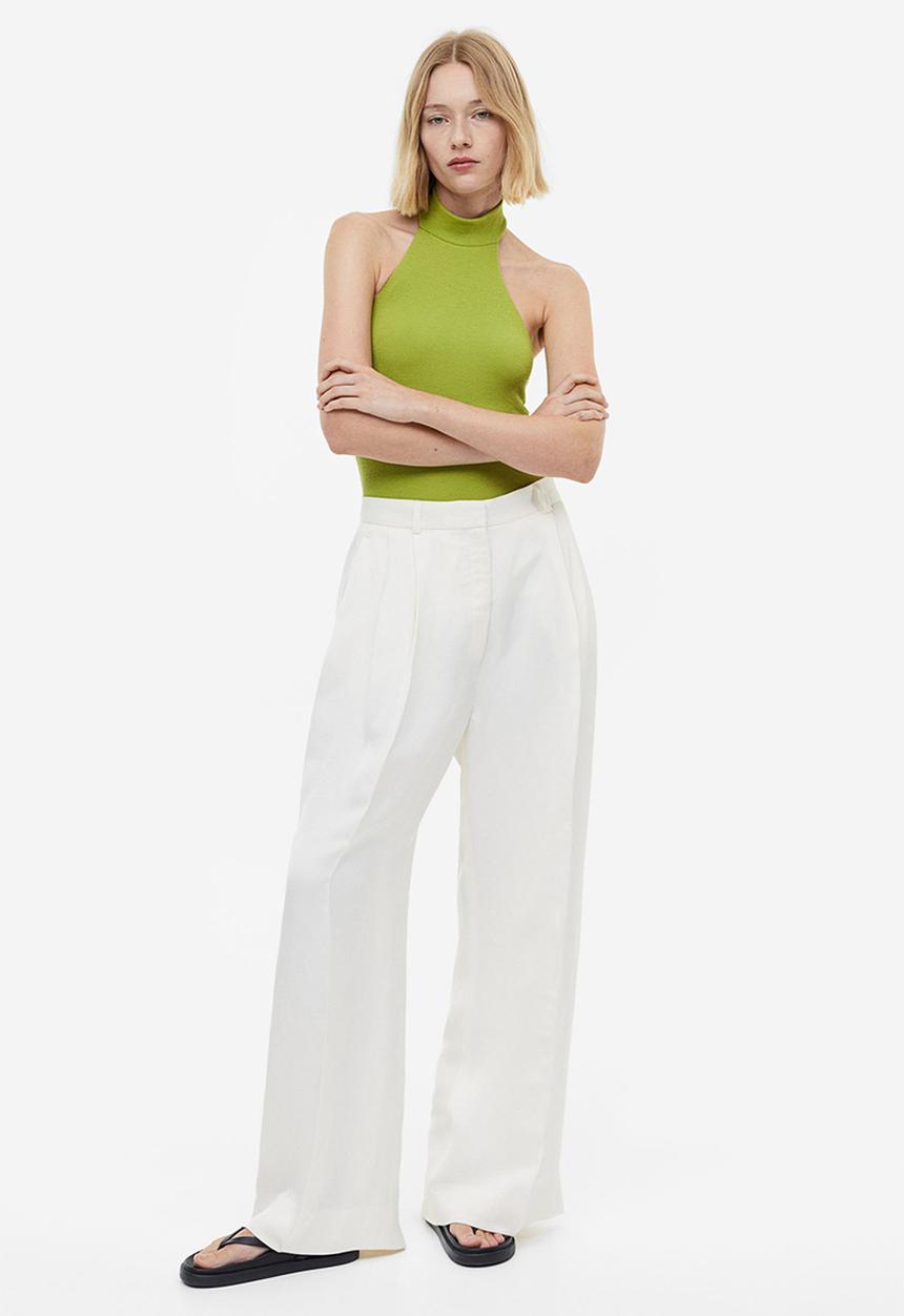 H&M - Halterneck thong body - olive green