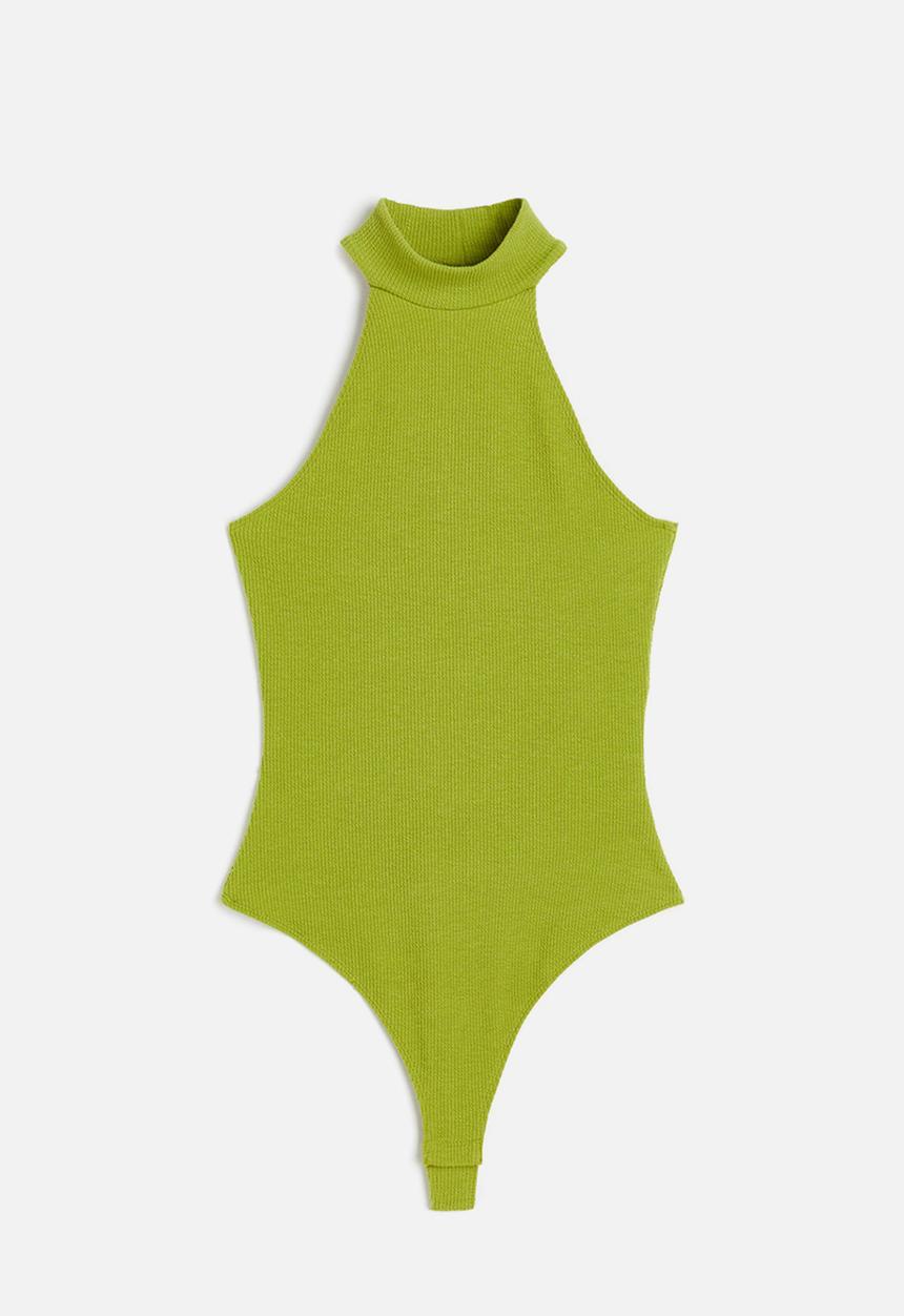 H&M - Halterneck thong body - olive green