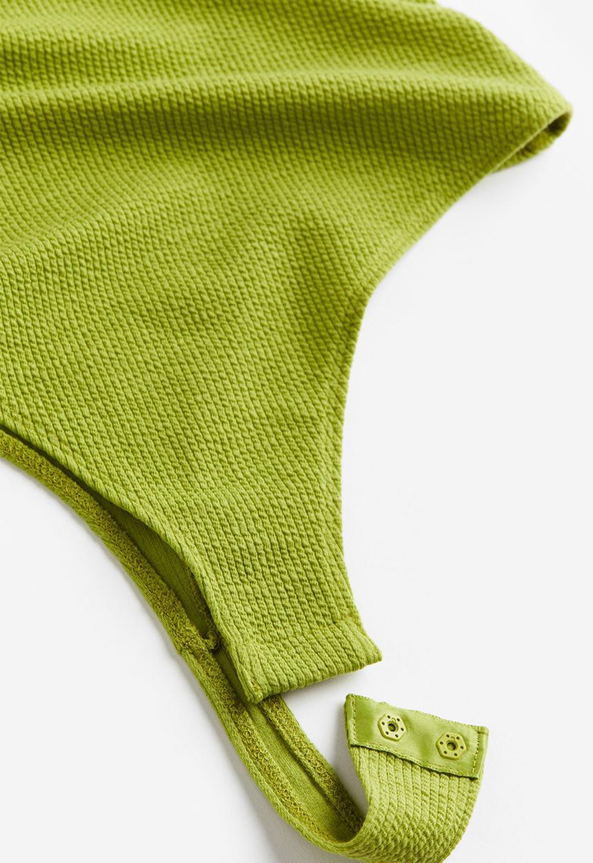 H&M - Halterneck thong body - olive green