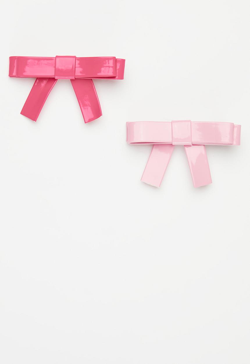 Pop Candy - Bowknot hair clips - pink