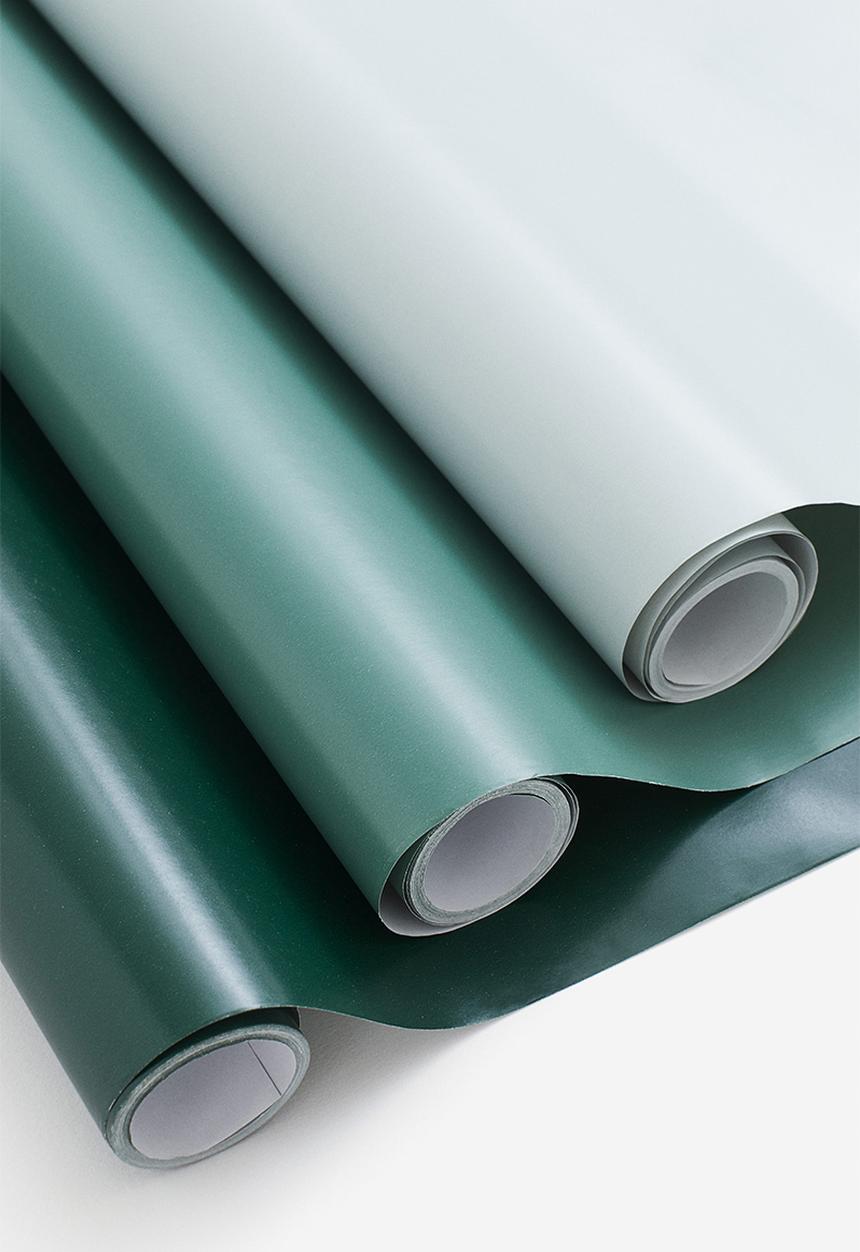 H&M - 3 Pack gift wrap - light turquoise & dark green
