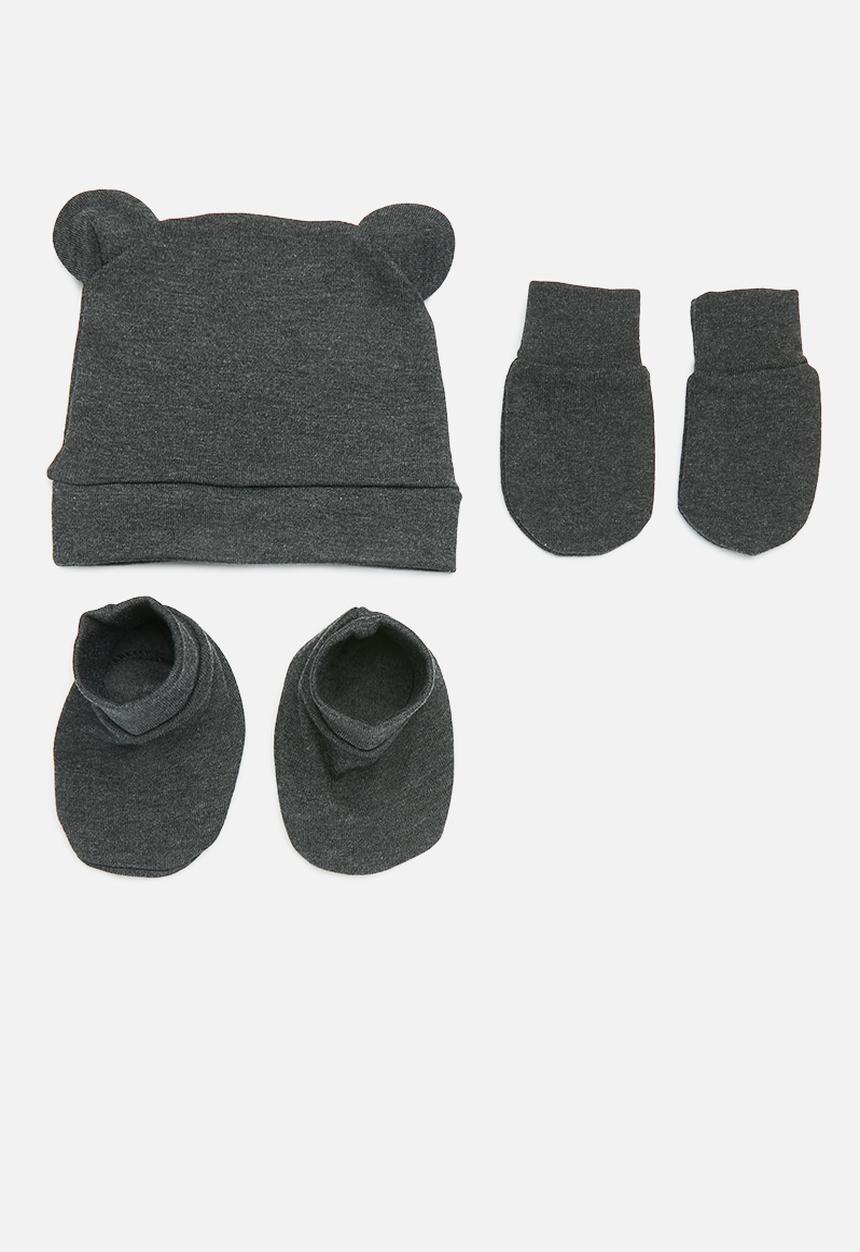 Pop Candy - Beanie mittens and sock set - grey