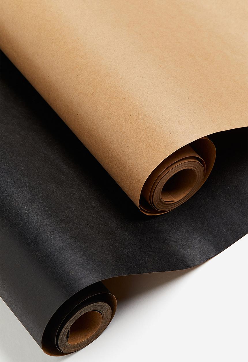 H&M - 2 Pack gift wrap - beige & black 