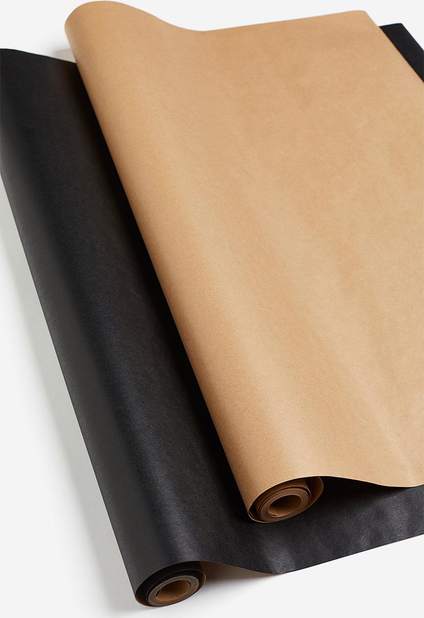 H&M - 2 Pack gift wrap - beige & black 