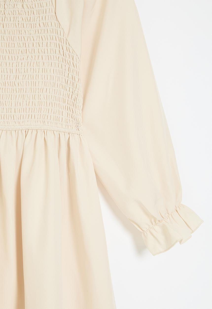 Pop Candy - Shirred dress - neutral