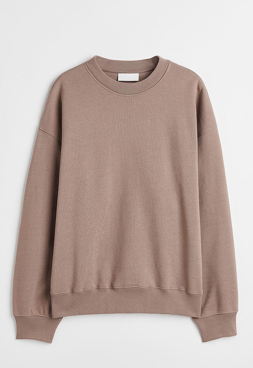H&M - Oversized fit cotton sweatshirt - beige