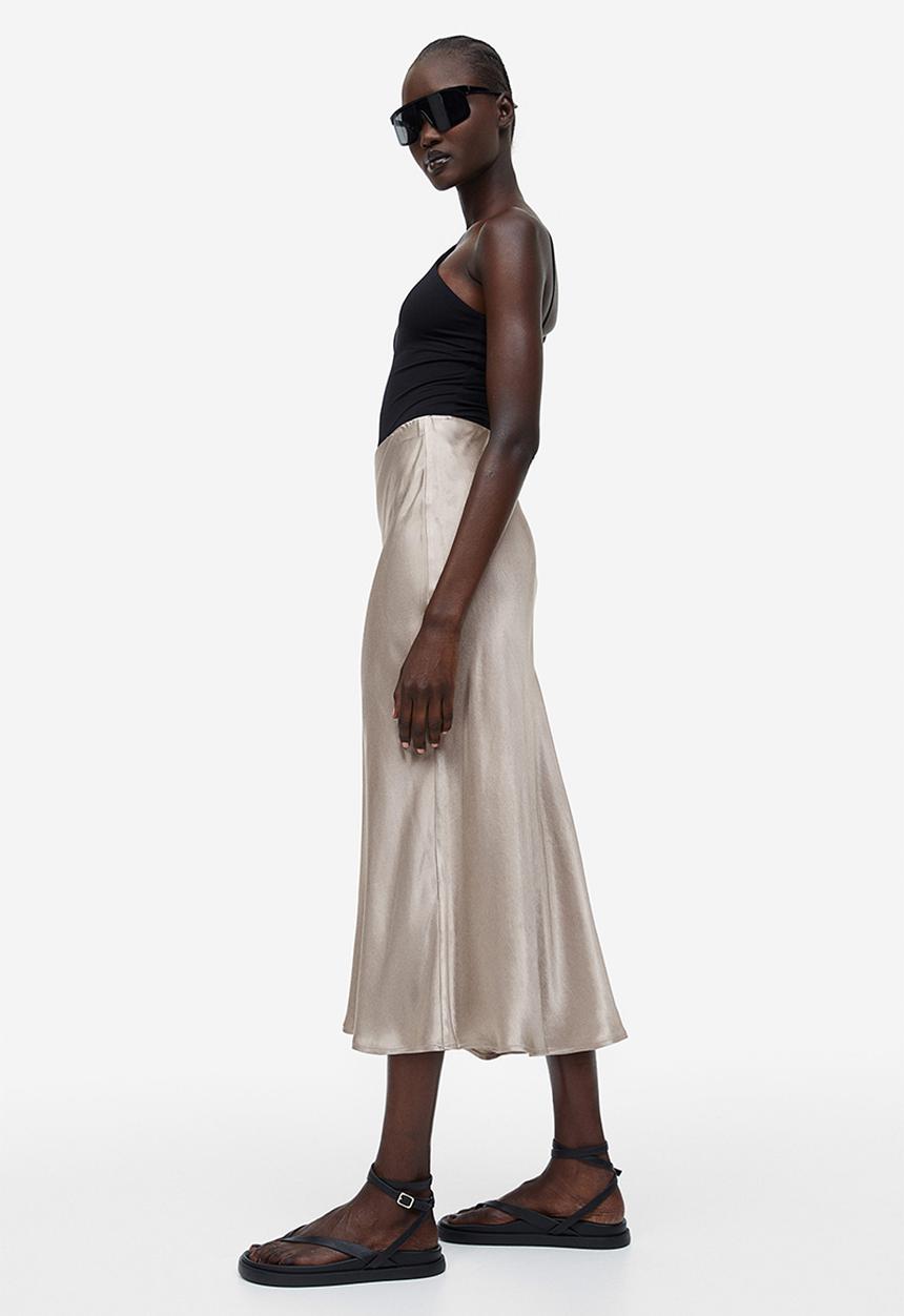 H&M - Flared skirt - beige