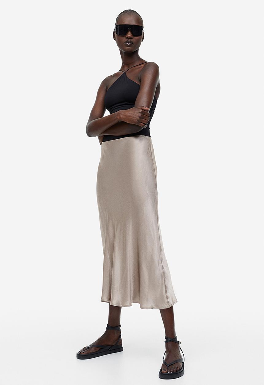 H&M - Flared skirt - beige