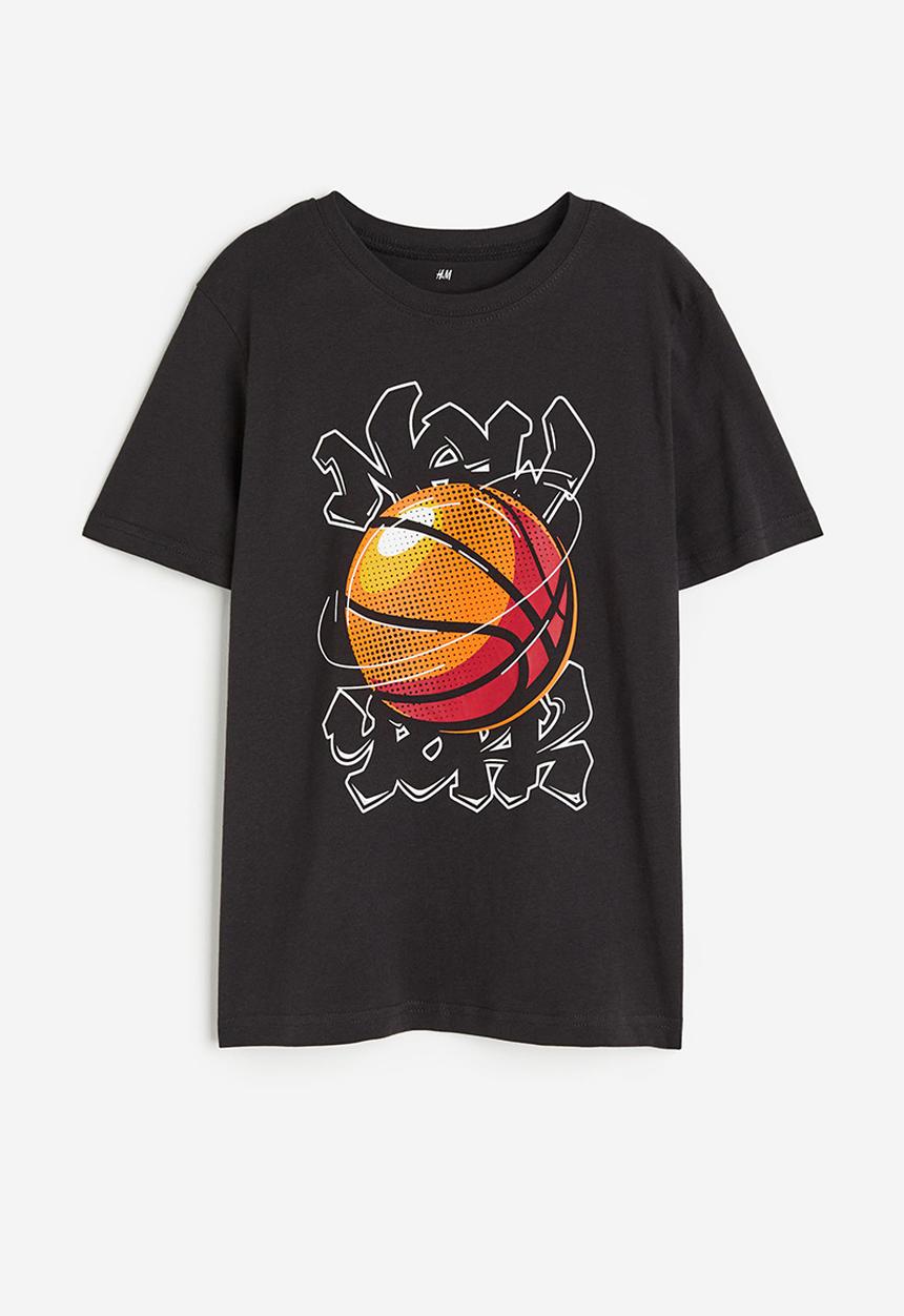 H&M - Printed cotton T-shirt - black new york