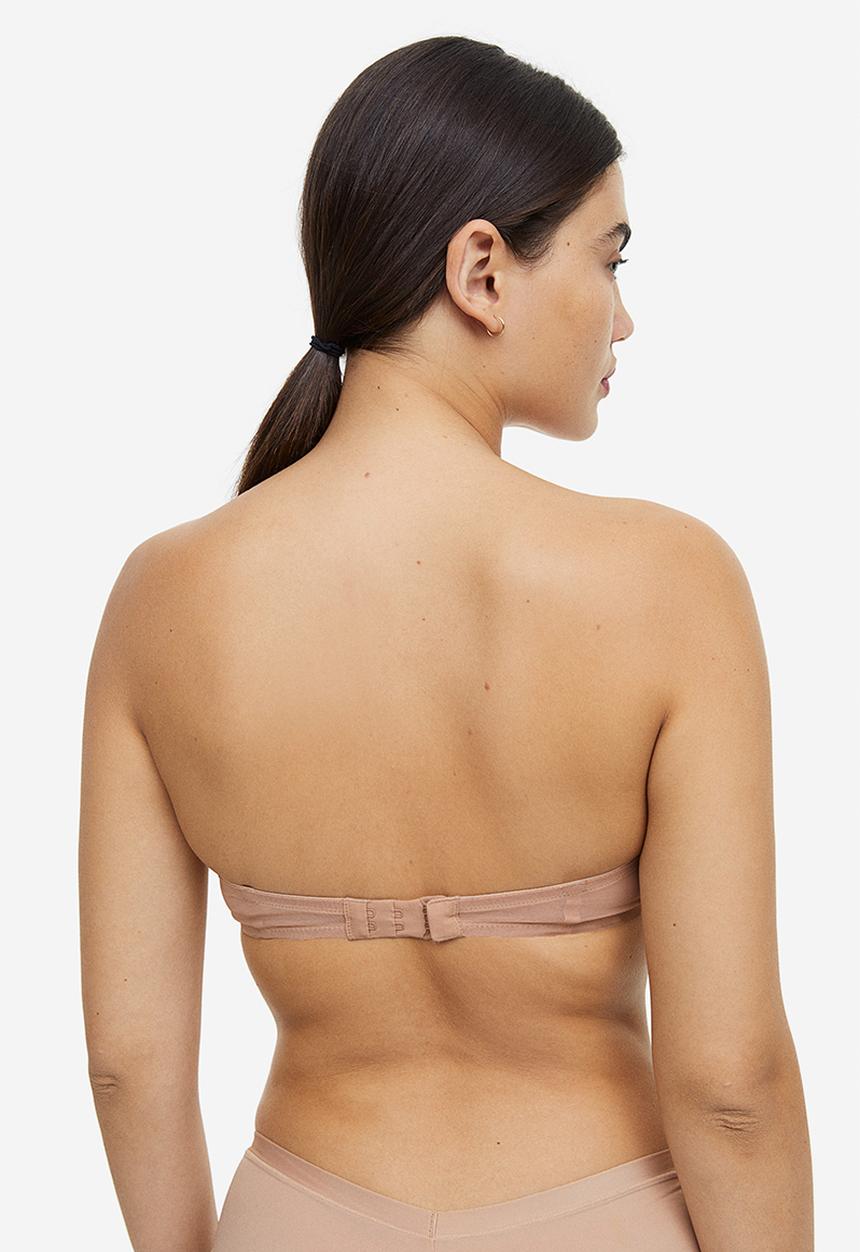 H&M - Microfibre push-up balconette bra - beige