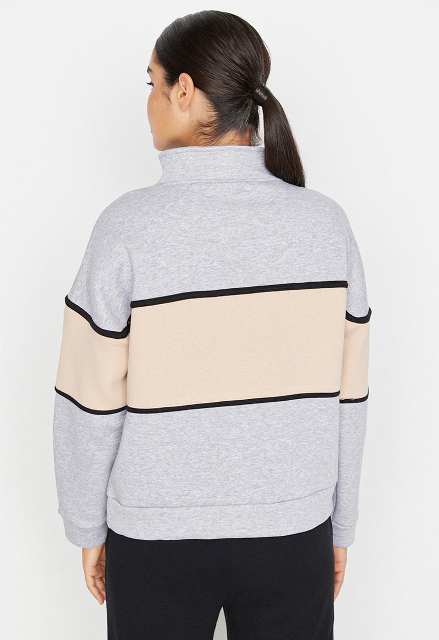 Trendyol - Basic fleece sweatshirt - grey melange