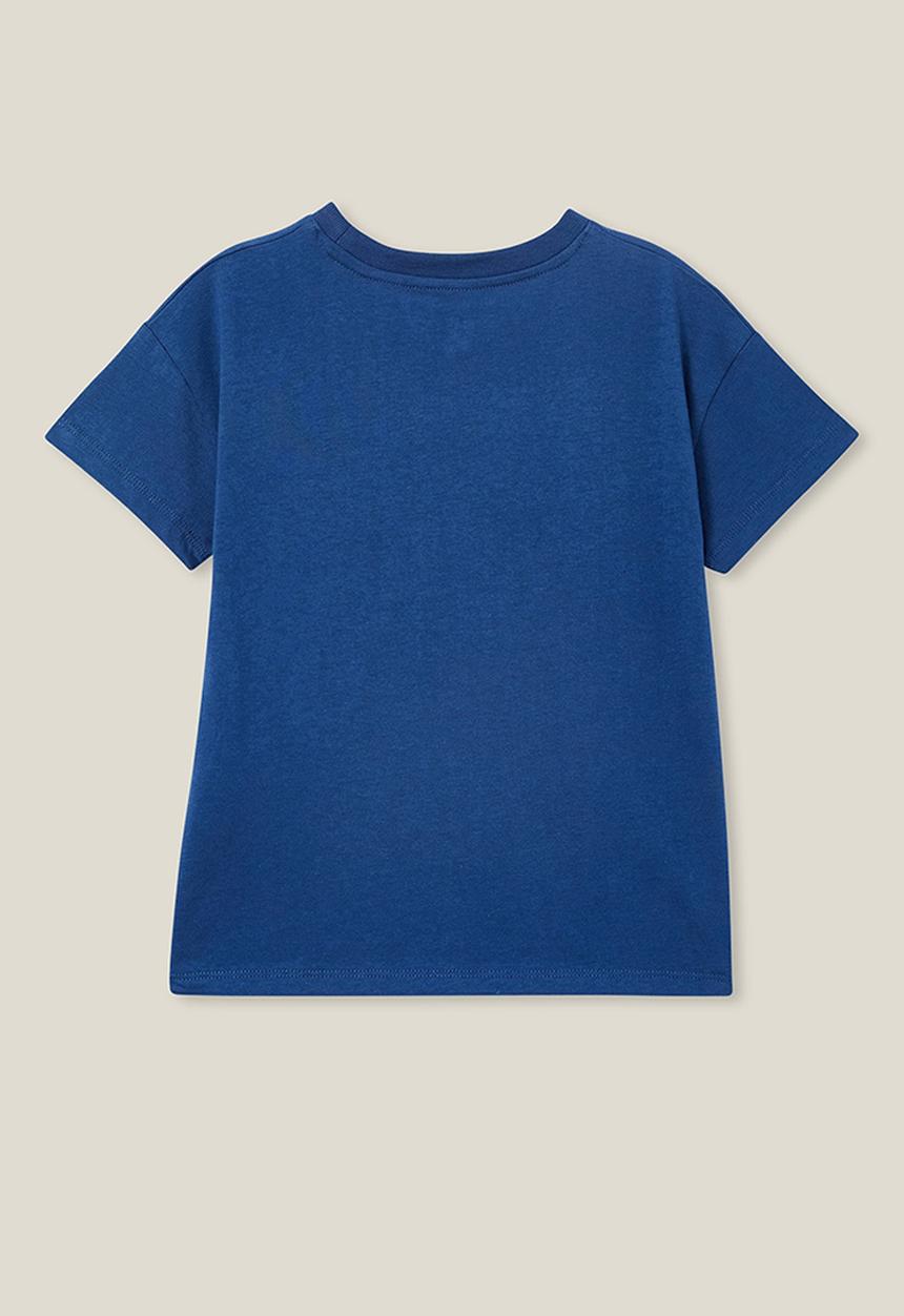 Cotton On - Poppy short sleeve print tee - petty blue/somewhere rainbow
