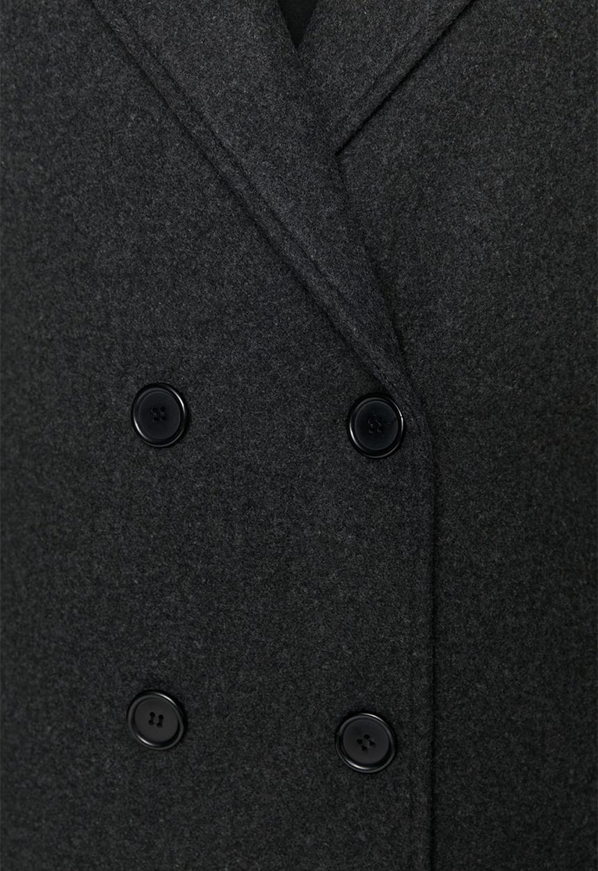 Trendyol - Plus oversized stamp coat - anthracite