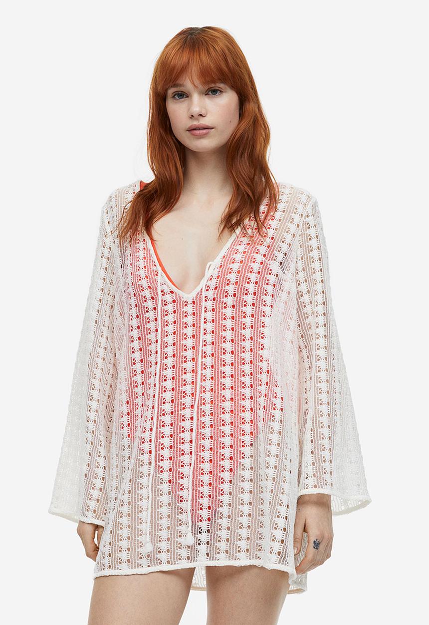 H&M - High leg ribbed swimsuit - bright red