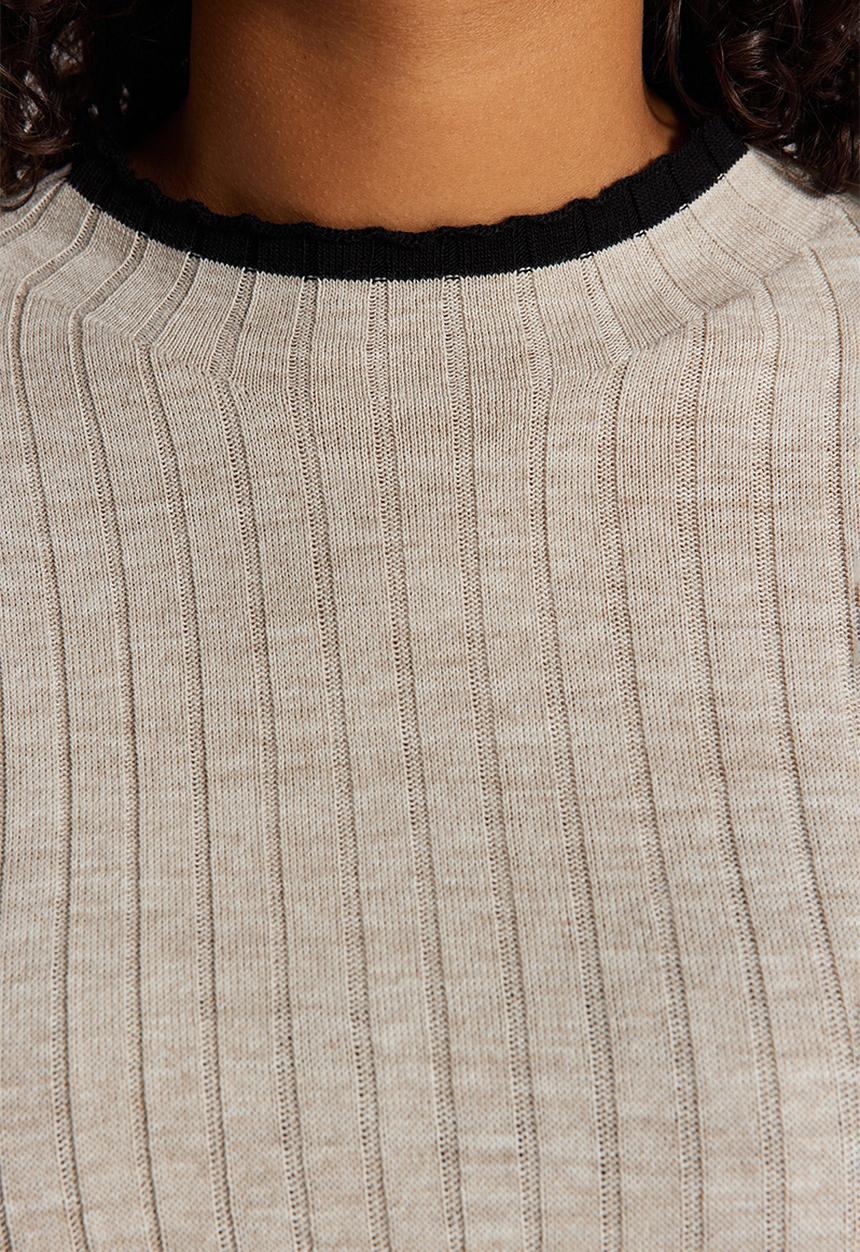 Trendyol - Plus stripe sweater - beige