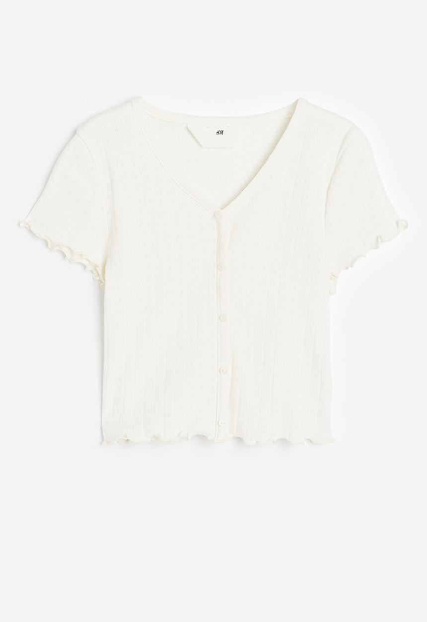 H&M - Cotton jersey T-shirt - white
