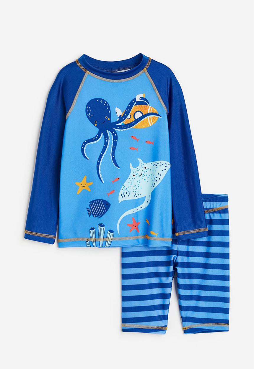 H&M - Upf 50 swim set - blue sea creatures