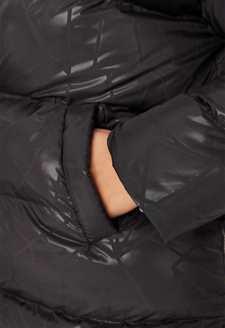 Trendyol - Plus printed down jacket - black