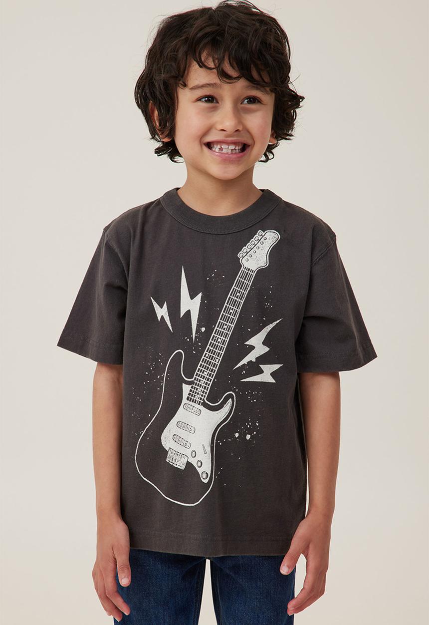 Cotton On - Jonny short sleeve print tee - phantom/guitar