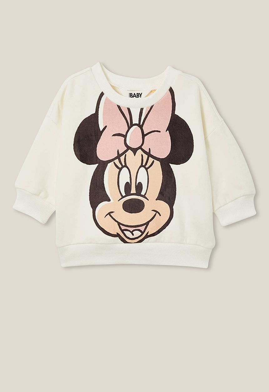 Cotton On - Alma drop shoulder sweater lcn - lcn dis vanilla/oversized minnie