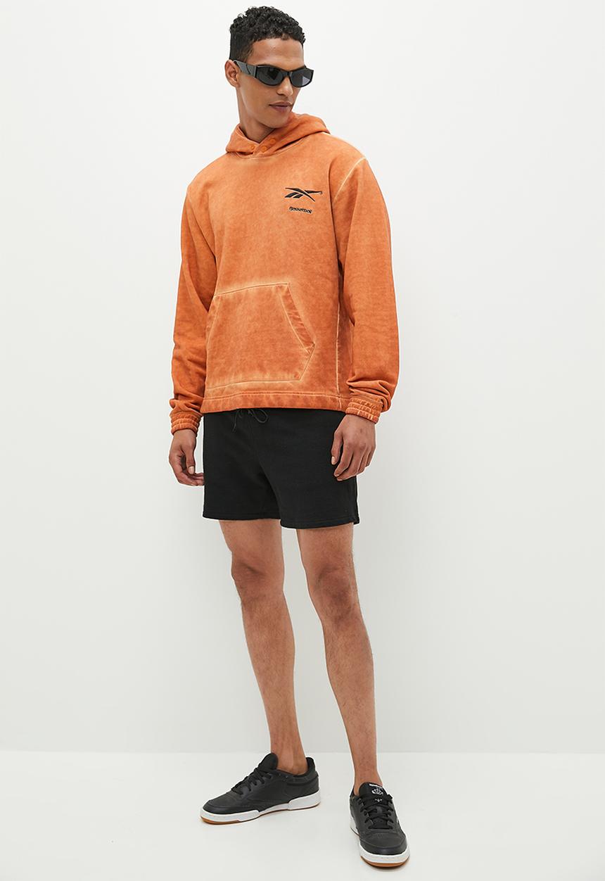 Reebok - Basketball court top Bi-Dye fleece hoodie - orange