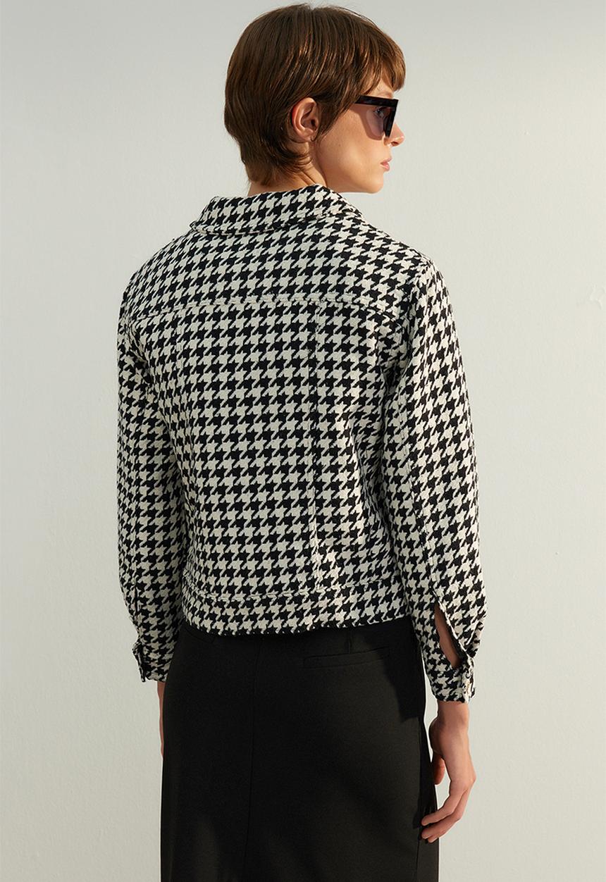 Trendyol - Limited edition plaid jacket - black & white 