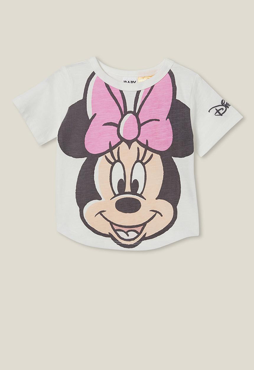 Cotton On - Fynn slub spliced tee lcn - lcn dis vanilla/oversized minnie