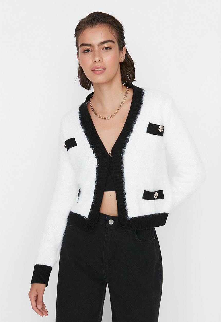 Trendyol - Pile cardigan - ecru