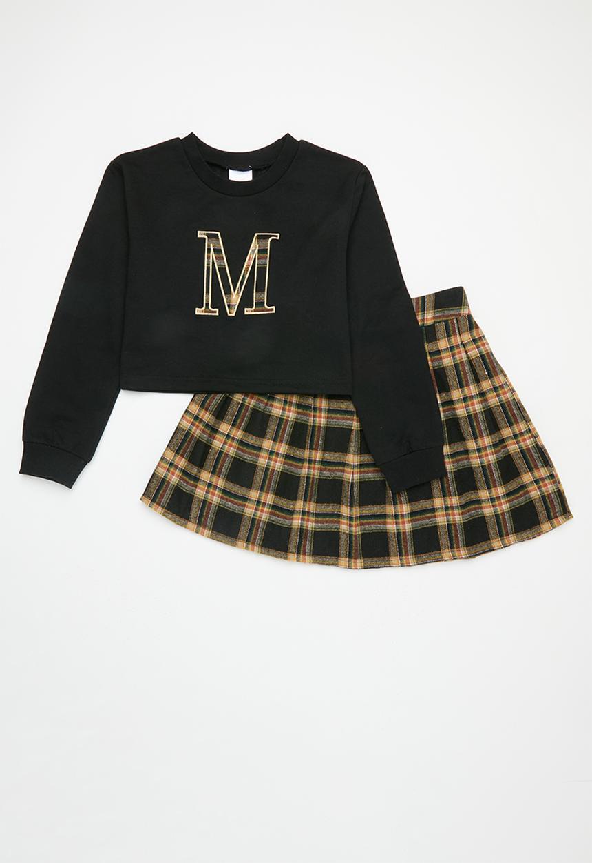 Pop Candy - Sweatshirt & skirt set - black