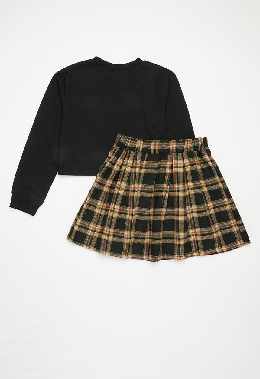 Pop Candy - Sweatshirt & skirt set - black