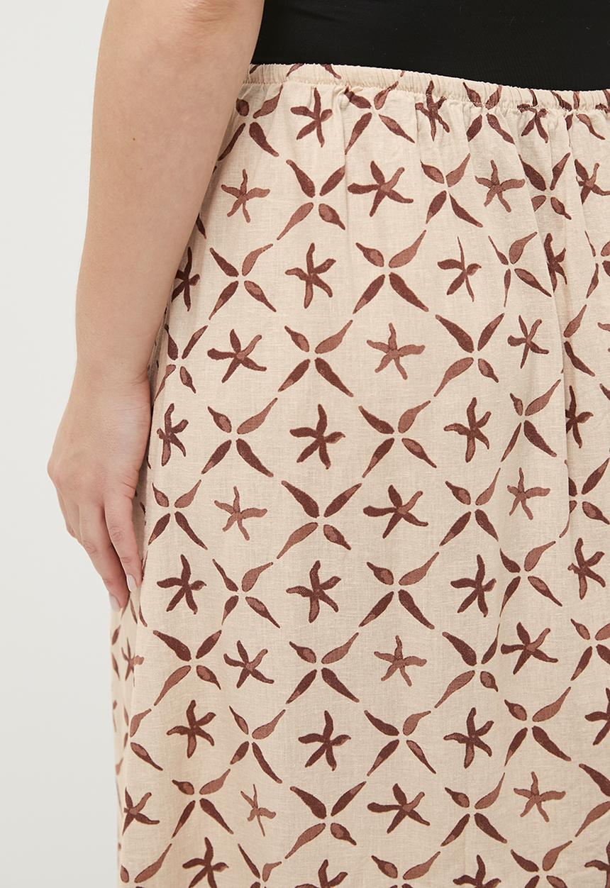 Cotton On - Plus Haven Maxi Slip Skirt - Sea Star Tile Stone