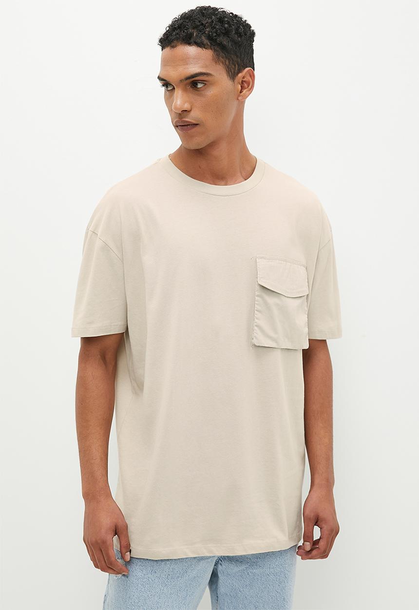 Superbalist - Saul Fashion Utility Pocket Tee - Stone