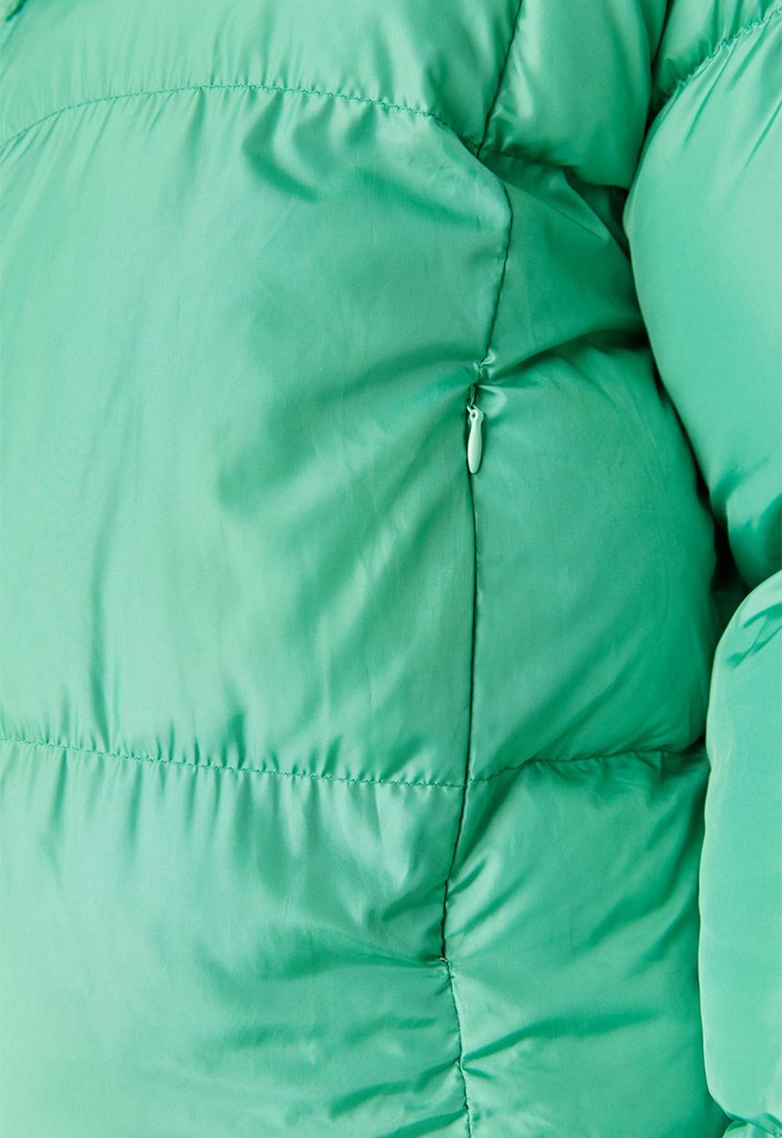 Trendyol - Plus crop down jacket - green