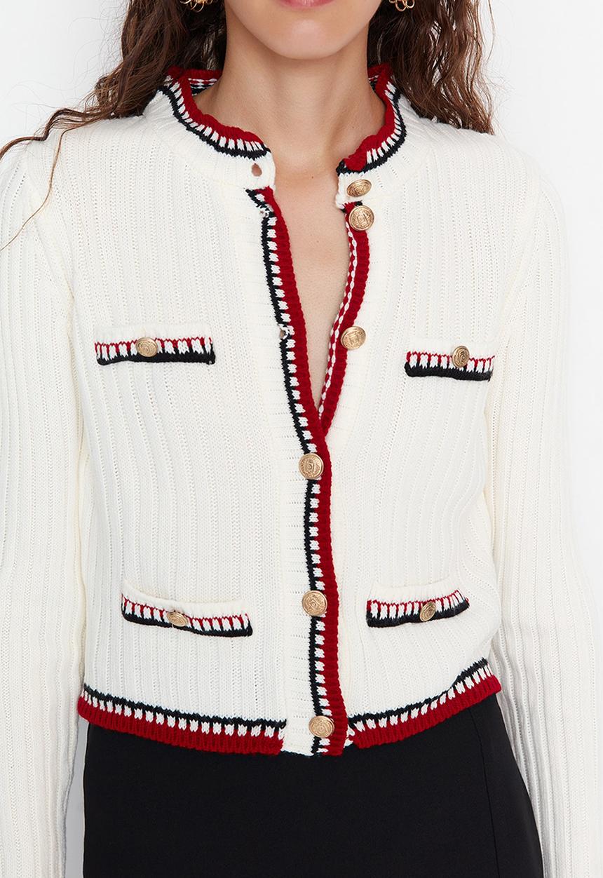Trendyol - Crop cardigan - ecru