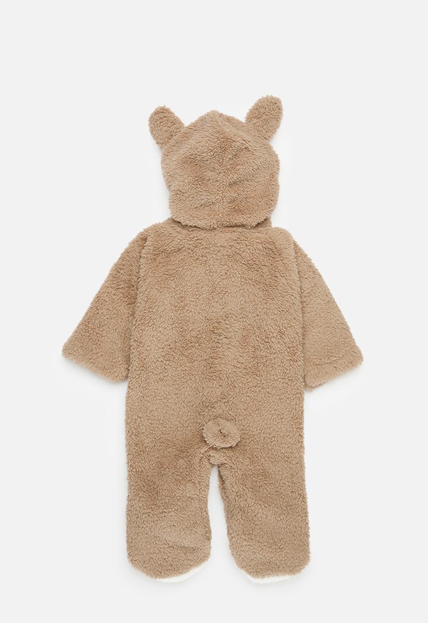 Pop Candy - Hooded babygrow - brown