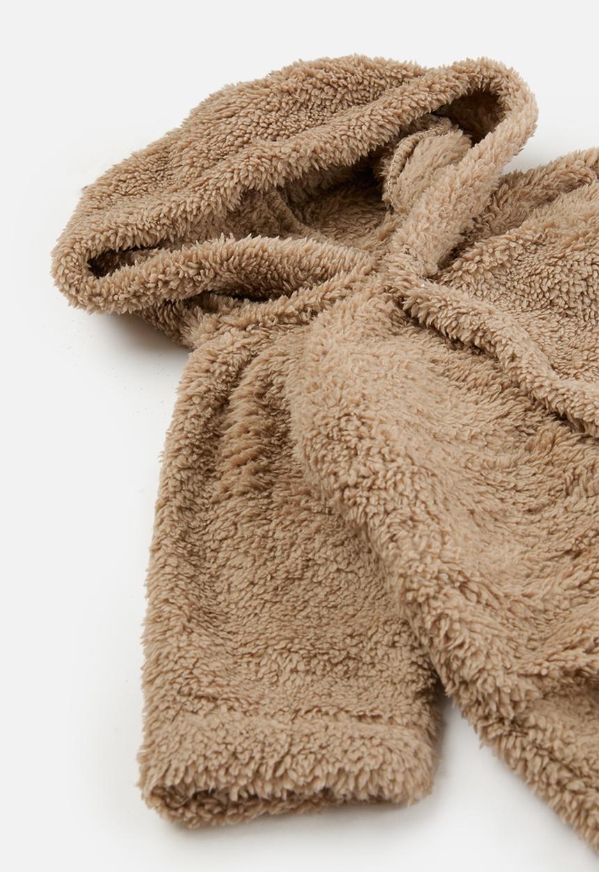 Pop Candy - Hooded babygrow - brown