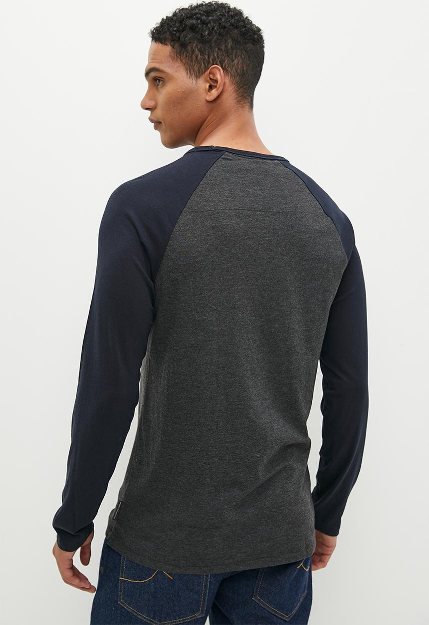 French Connection - Raglan long sleeve - charcoal mel/marine