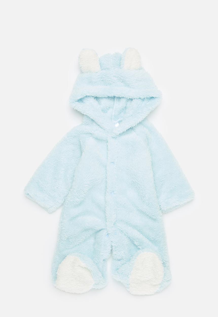Pop Candy - Hooded babygrow - blue