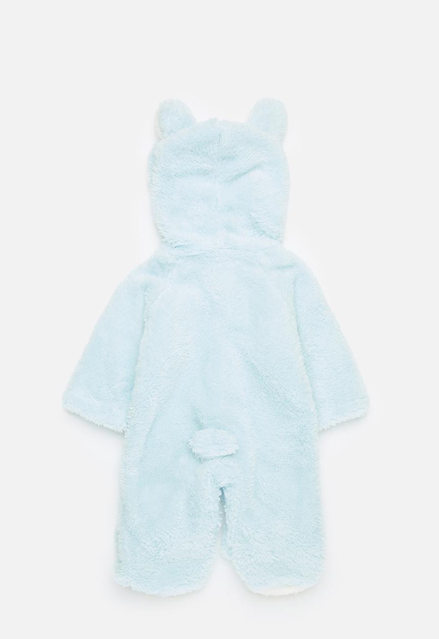 Pop Candy - Hooded babygrow - blue