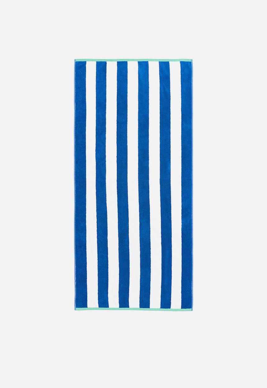 H&M - Striped beach towel - blue & white 