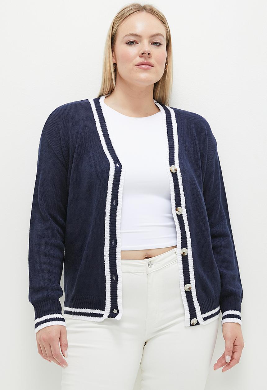 dailyfriday - Contrast cardigan - navy & black